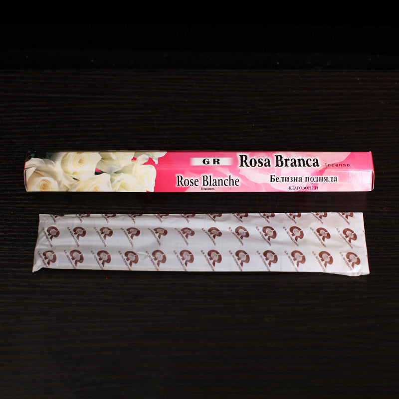 White Rose Spiritual Incense Sticks for Calming Aromatherapy and Meditation