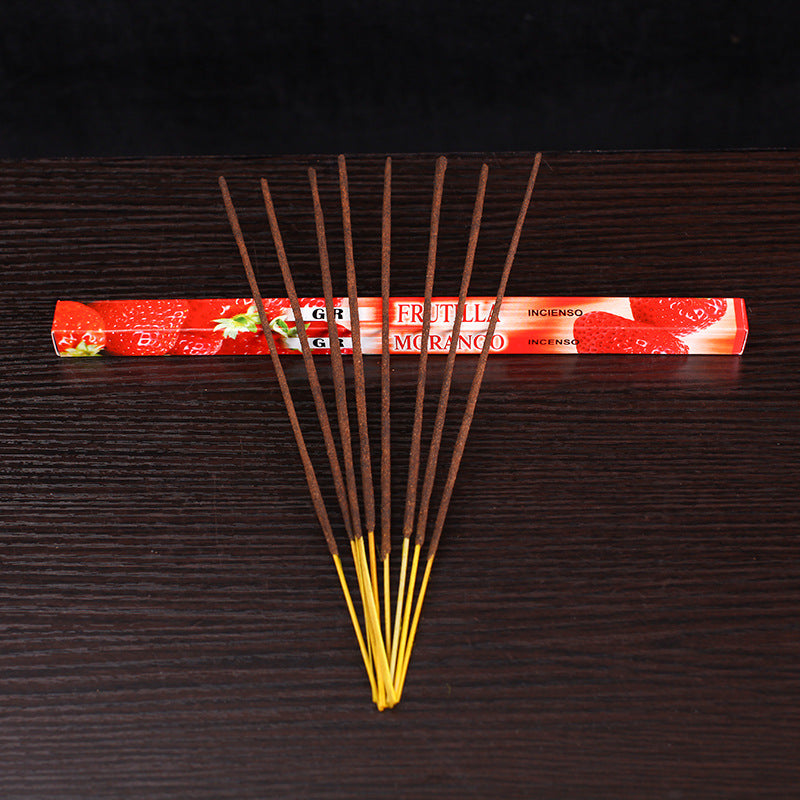 Strawberry Scented Incense Sticks - Sweet and Fruity Aromatic Sticks for Relaxation, Meditation, and Uplifting Ambiance