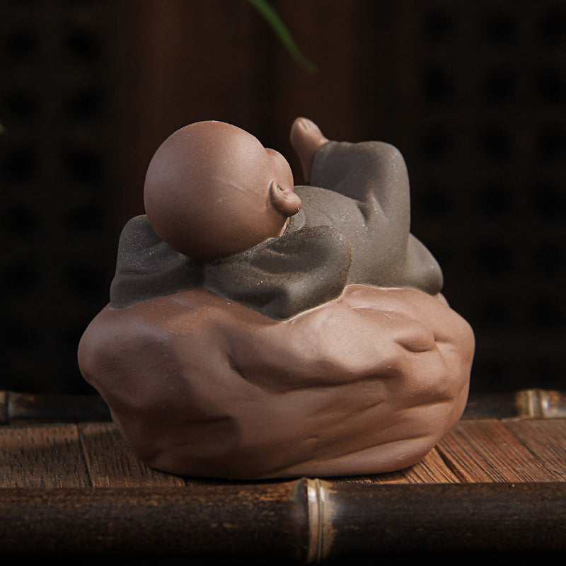 Serene Bliss Zen Monk Figurine - Meditation Decor for Spiritual Tranquility