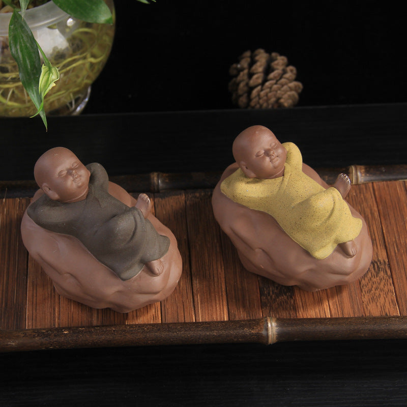 Serene Bliss Zen Monk Figurine - Meditation Decor for Spiritual Tranquility