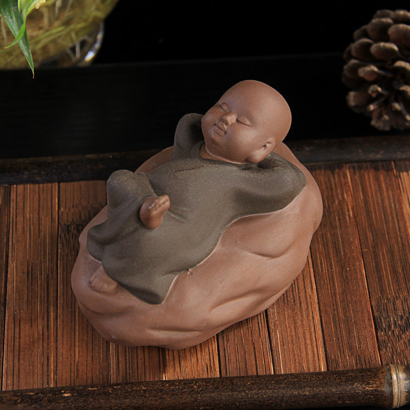 Serene Bliss Zen Monk Figurine - Meditation Decor for Spiritual Tranquility