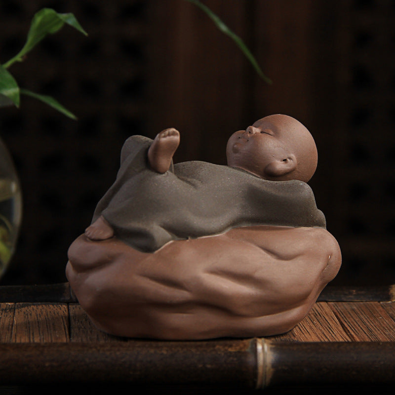 Serene Bliss Zen Monk Figurine - Meditation Decor for Spiritual Tranquility