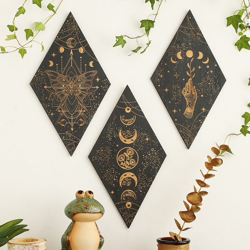 Mystical Moon Phase Wall Art Set - Celestial Decor