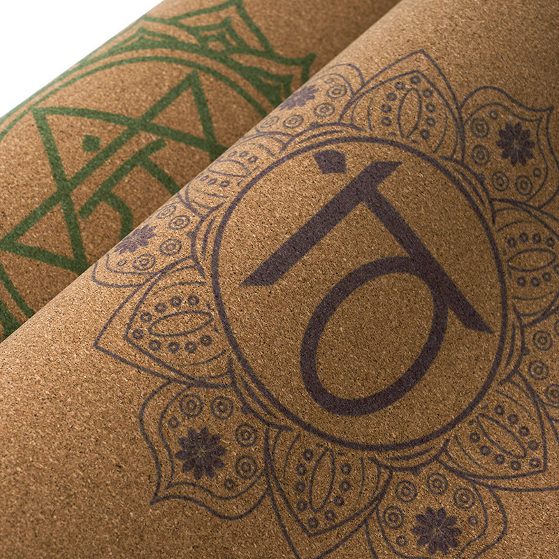 Artistic Cork Yoga Mat – Sustainable, Non-Slip Yoga and Meditation Mat with Intricate Designs