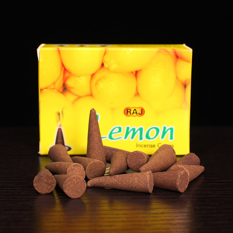 Lemon Scented Incense Cones for Meditation and Spiritual Cleansing