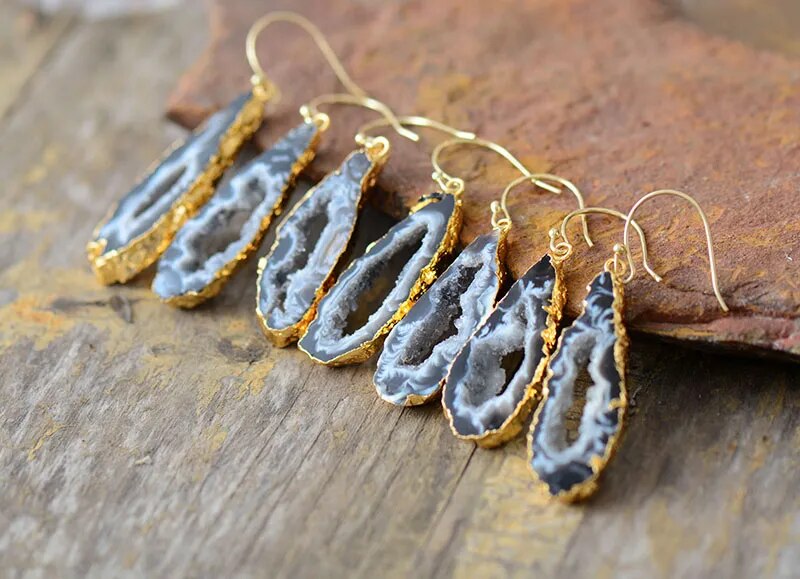 Natural bohemian earrings