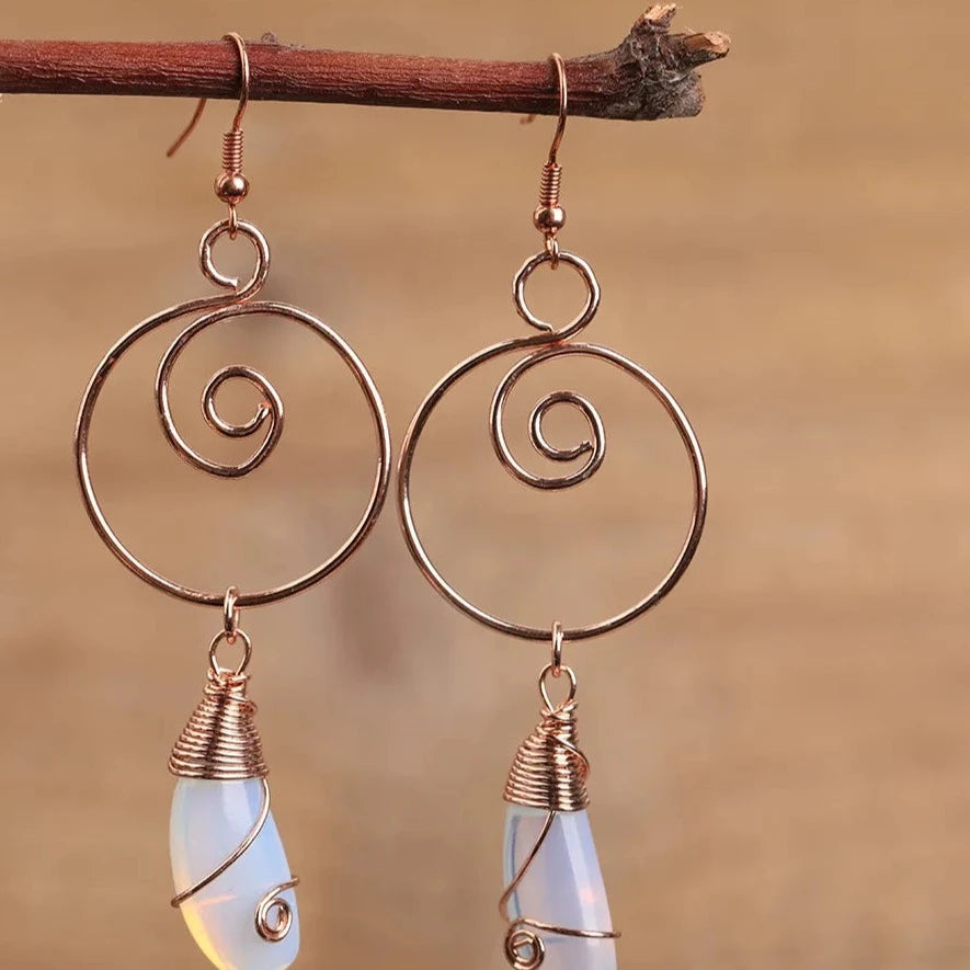 Dangle Circle Earrings