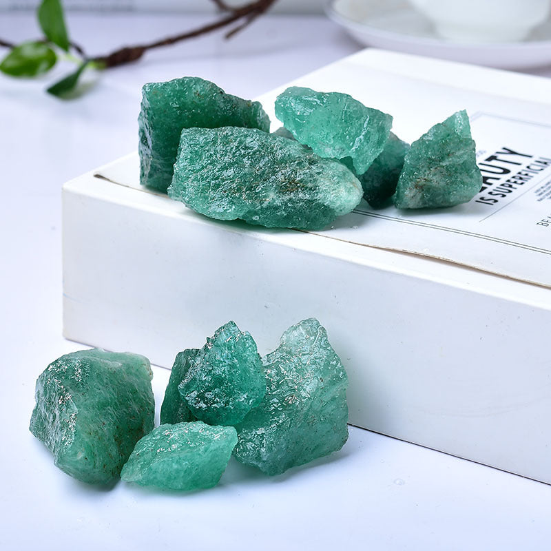 Natural Green Aventurine Healing Stones – Raw Crystals for Abundance, Luck, and Heart Chakra Balancing