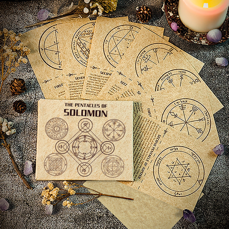 Ancient Seals of Solomon Set: Handcrafted Magical Talismans for Spiritual Protection, Wealth, and Healing Rituals