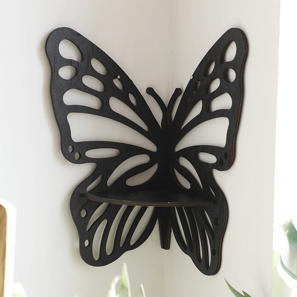 Butterfly Corner Wall Shelf - Boho Nature-Inspired Decor