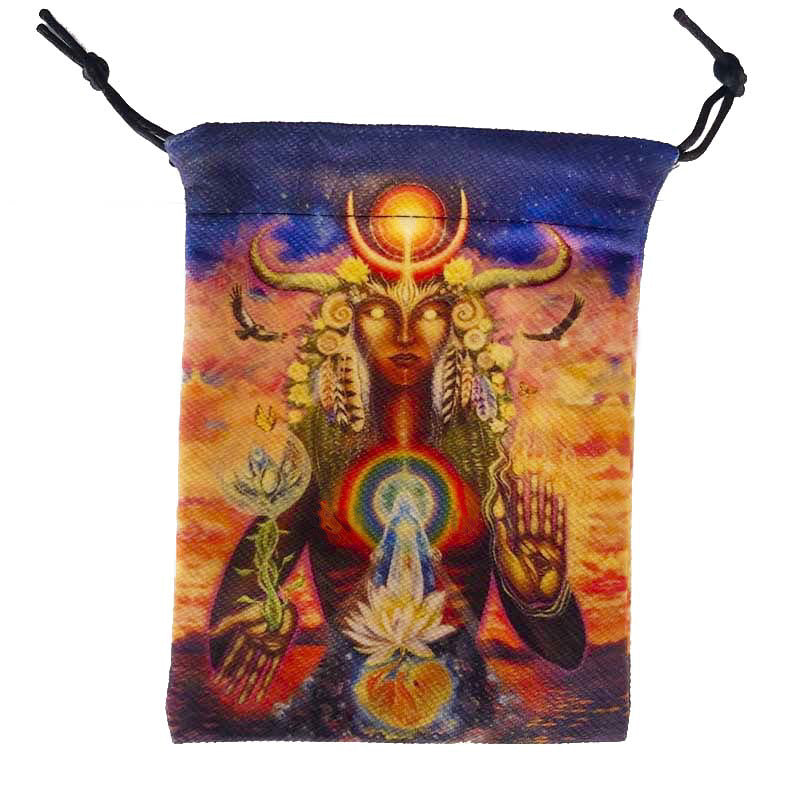 Vibrant Psychedelic Spiritual Pouches for Tarot Cards and Crystals - Sacred Art Designs for Enhanced Energy Storage