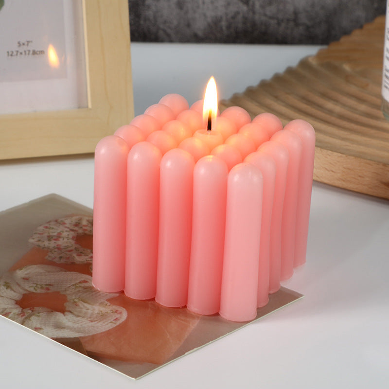 Radiant Pillar Cluster Candles for Spiritual Meditation and Home Décor