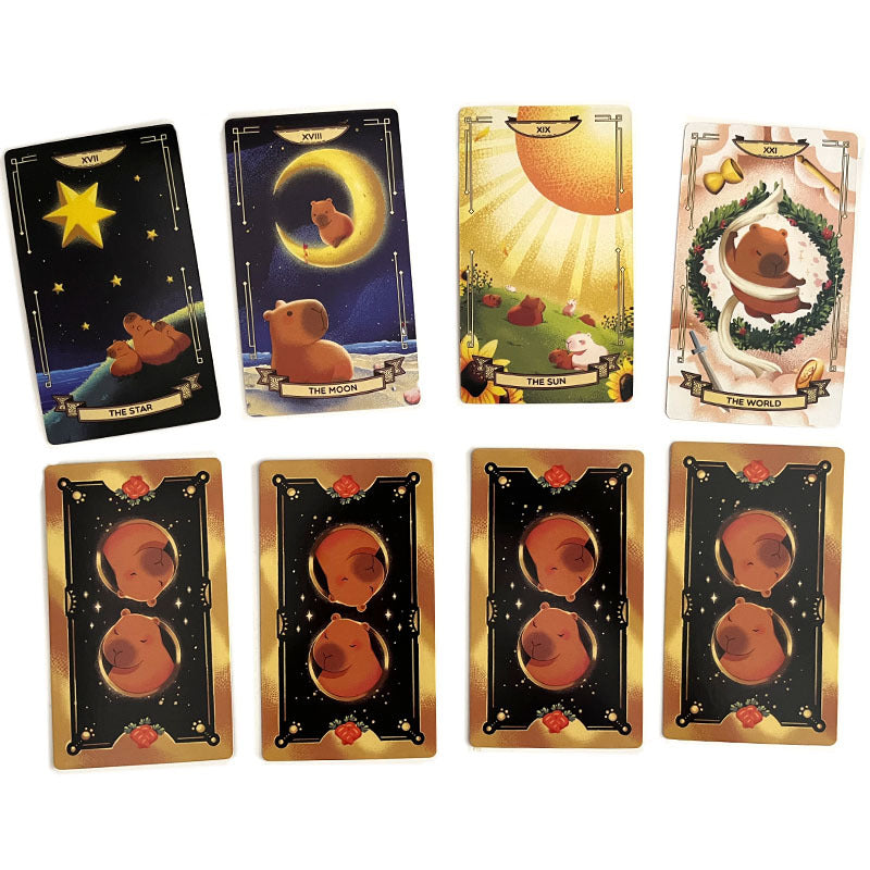 Capybarot Tarot Deck for Gentle Spiritual Guidance and Lighthearted Readings - 78 Card Set with Cute Capybara Illustrations