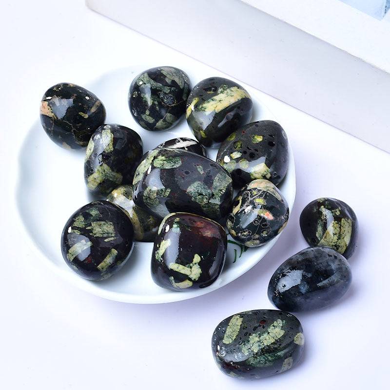 Kambaba Jasper Tumbled Stones for Grounding and Peace - Polished Healing Crystals for Emotional Balance