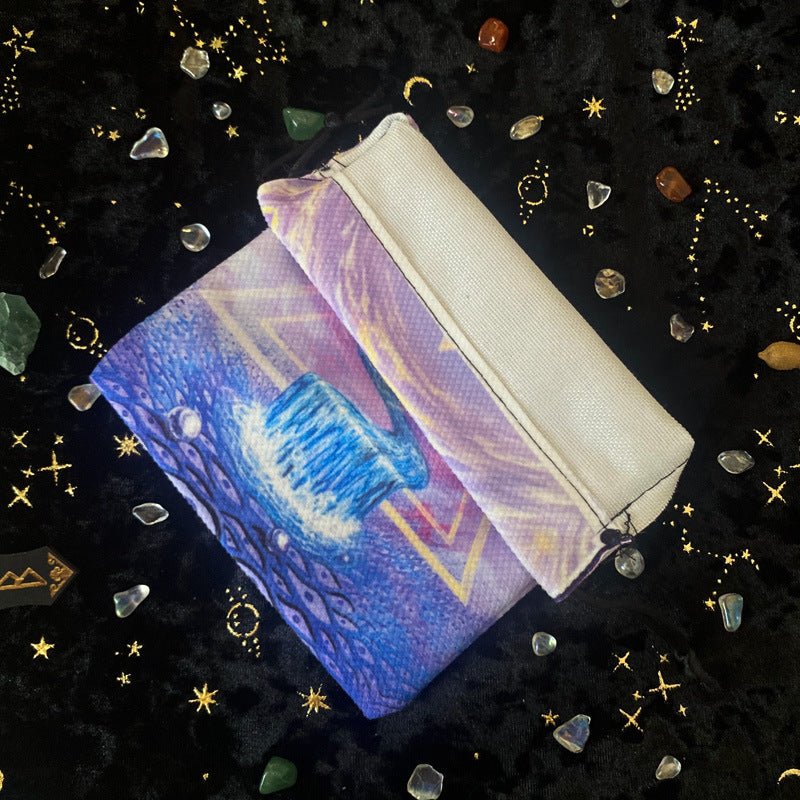 Vibrant Psychedelic Spiritual Pouches for Tarot Cards and Crystals - Sacred Art Designs for Enhanced Energy Storage