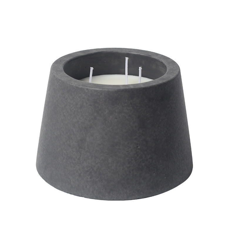 Handcrafted Black Stone Aromatherapy Candle for Spiritual Meditation and Relaxation