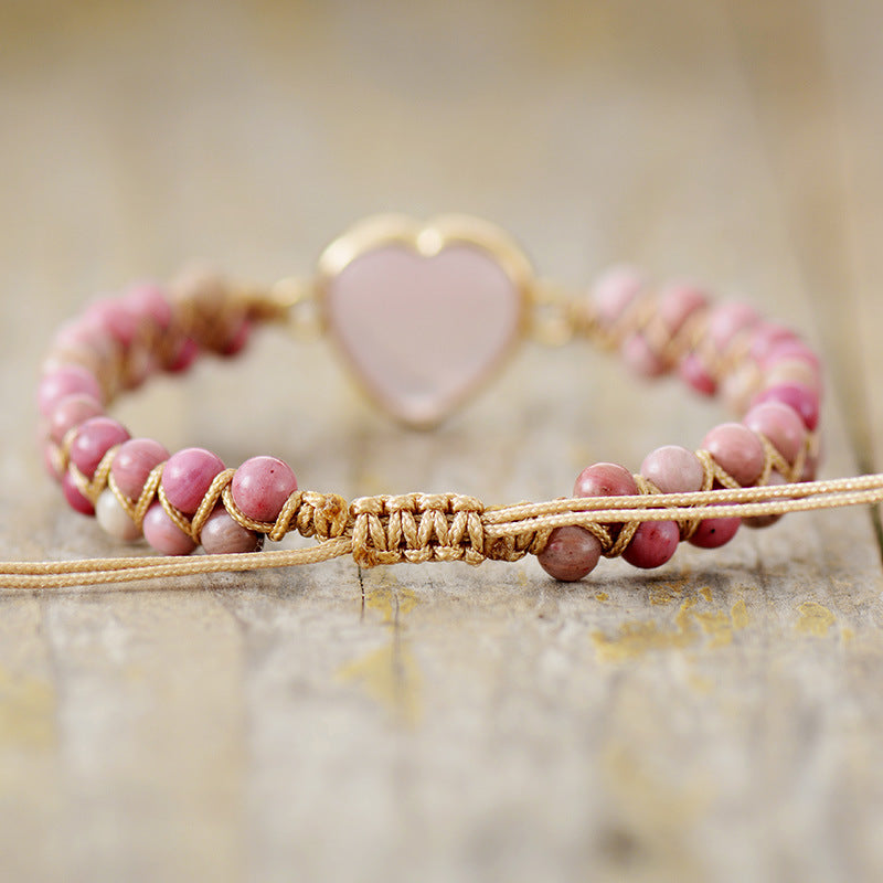 Heart of Love Rose Quartz Bracelet