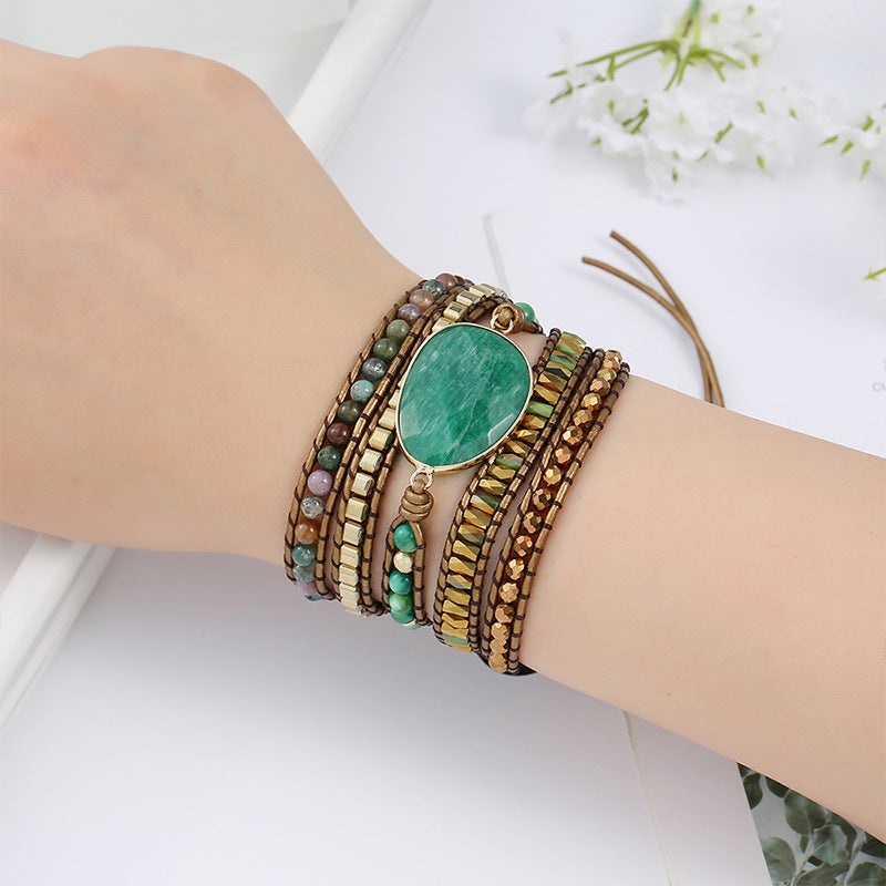 Forest Harmony Amazonite Wrap Bracelet