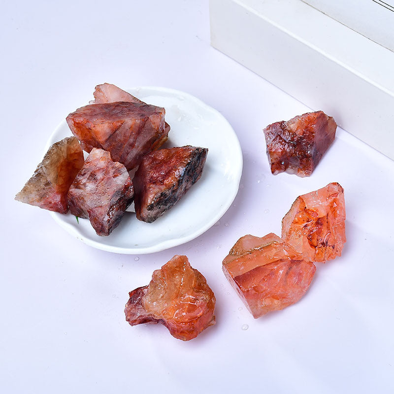 Natural Reddish-Orange Healing Stones - Raw Crystals for Energy Balancing, Meditation, and Chakra Cleansing