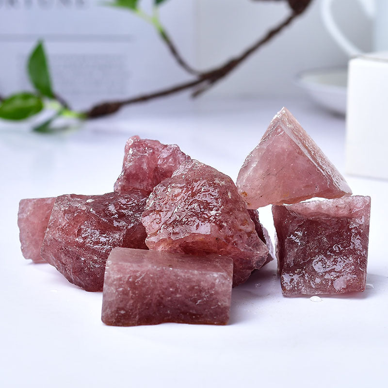 Raw Pink Healing Stones for Love and Emotional Healing - Natural Rough Crystals for Heart Chakra Balance and Self-Love