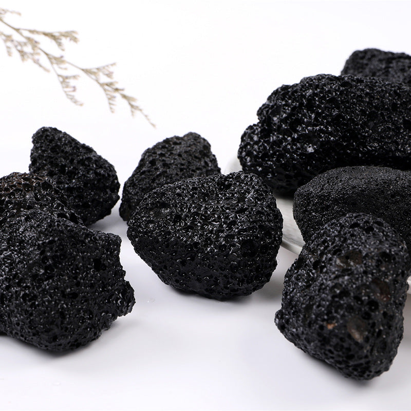 Natural Black Lava Stones for Grounding, Energy Balancing, and Chakra Healing – Raw Volcanic Rock for Meditation and Spiritual Practices