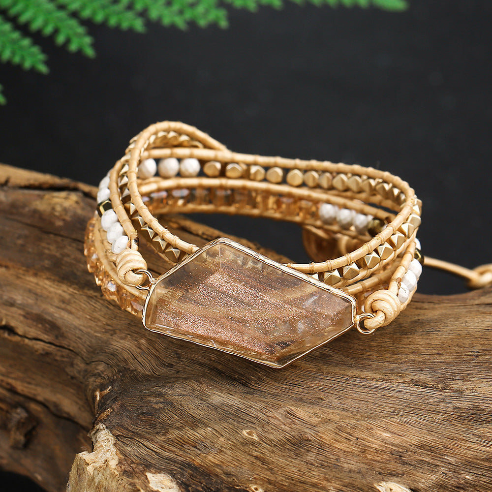 Golden Radiance Wrap Bracelet