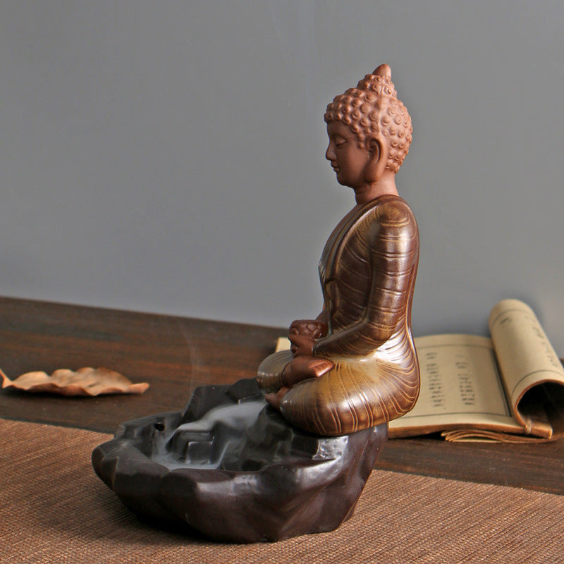 Meditative Buddha Incense Burner for Spiritual Serenity and Relaxation