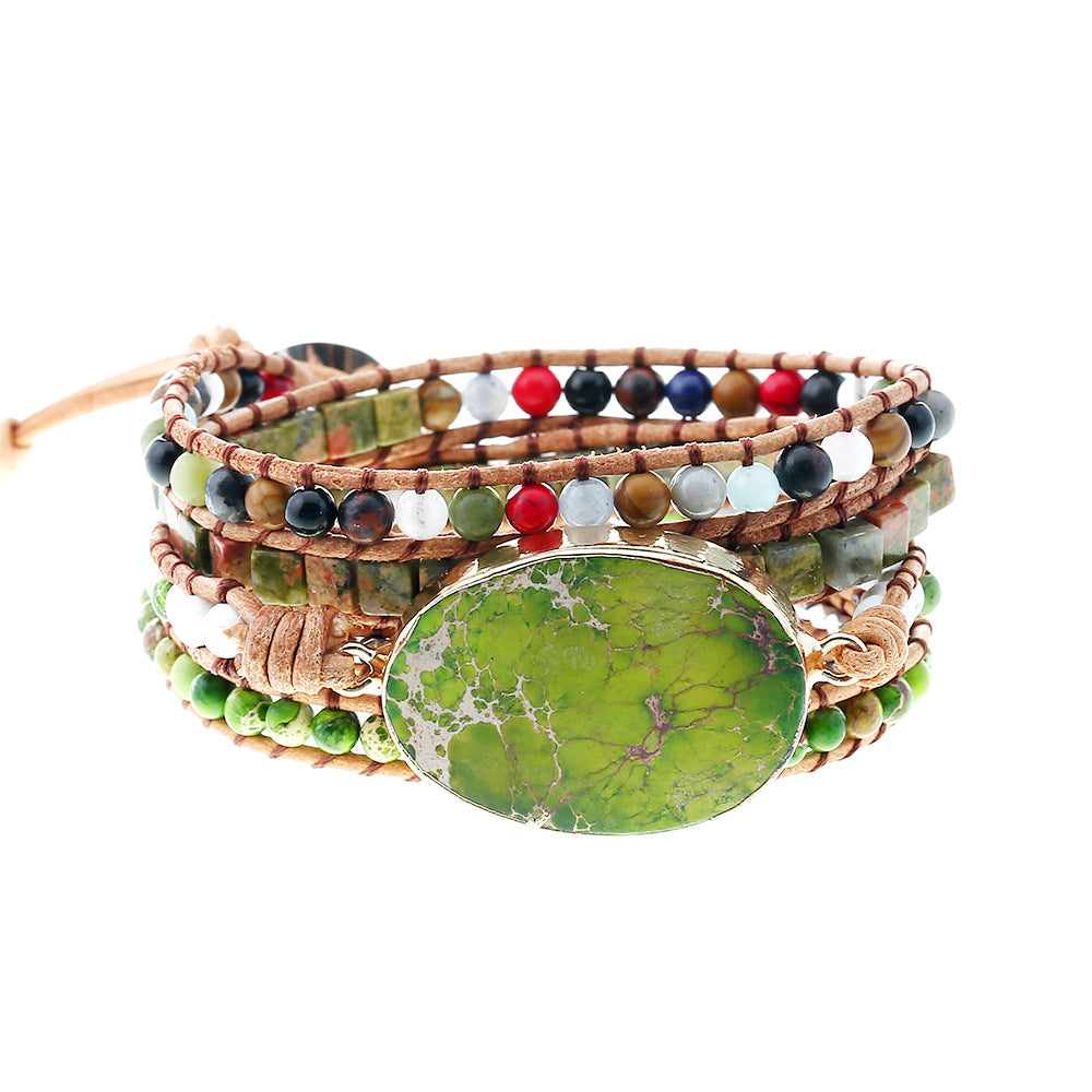 Earth Essence Jasper Wrap Bracelet