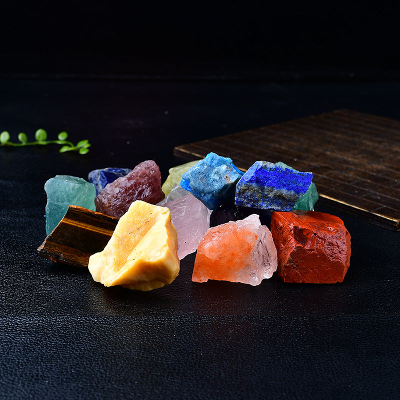 Premium Chakra Healing Stones Set - Raw Natural Crystals for Spiritual Energy Balancing and Meditation