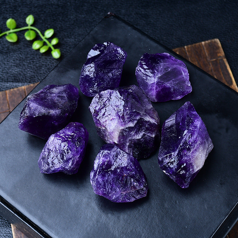 Natural Raw Amethyst Healing Stones - Deep Purple Crystals for Meditation, Spiritual Growth, and Energy Balance