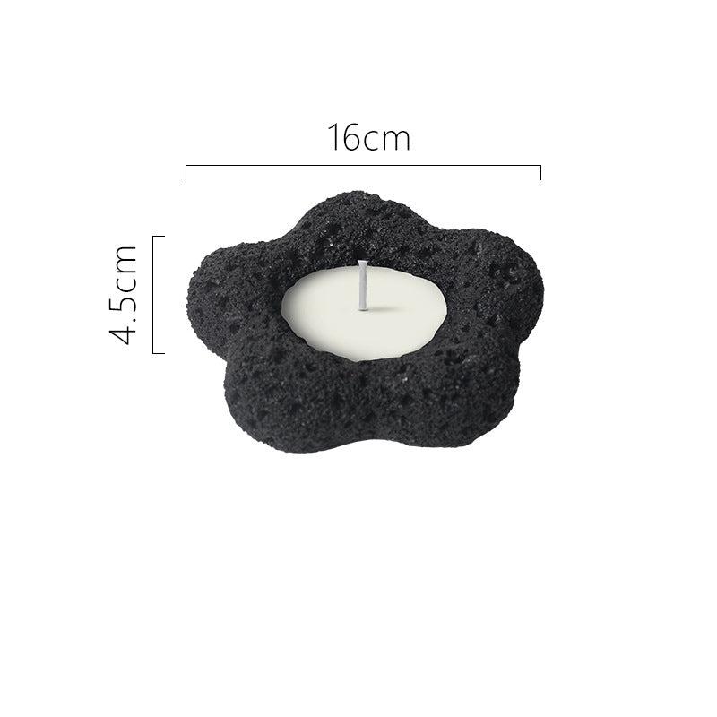 Volcanic Stone Flower-Shaped Meditation Candle for Spiritual Relaxation and Healing