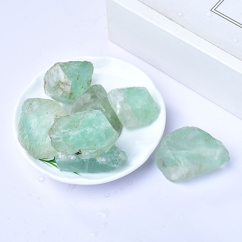 Natural Green Fluorite Rough Stones - Raw Healing Crystals for Focus, Clarity, and Emotional Healing