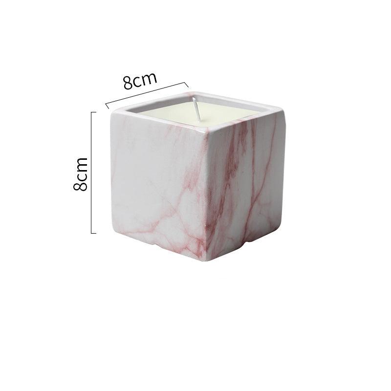 Square Marble-Effect Scented Candle Collection - Luxurious Aromatherapy Candles for Home Decor and Spiritual Relaxation