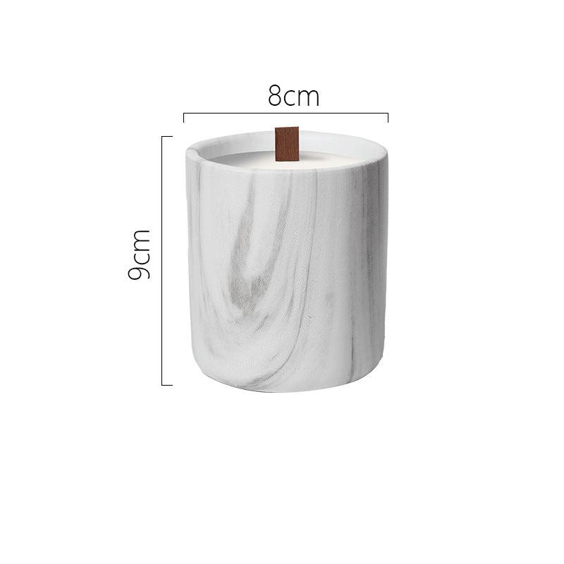 Elegant Marble Stone Candle Holder with Natural Soy Wax for Meditation and Home Decor