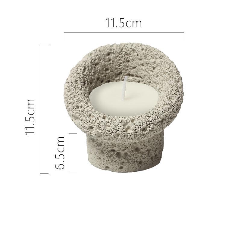 Volcanic Stone Aromatherapy Candle Holder – Natural Lava Rock Tealight Holder for Meditation, Spiritual Cleansing, and Home Decor