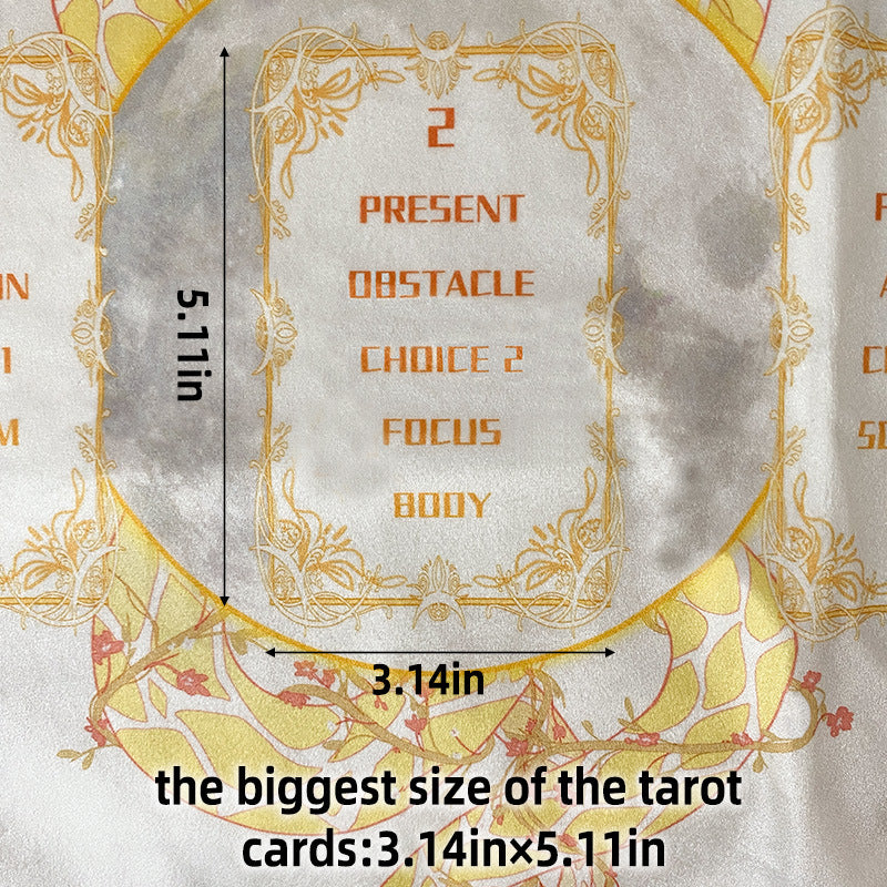 Tarot Tablecloth with Dancing Butterfly and Snake Design - Premium Tarot Reading Cloth for Spiritual Card Spreads