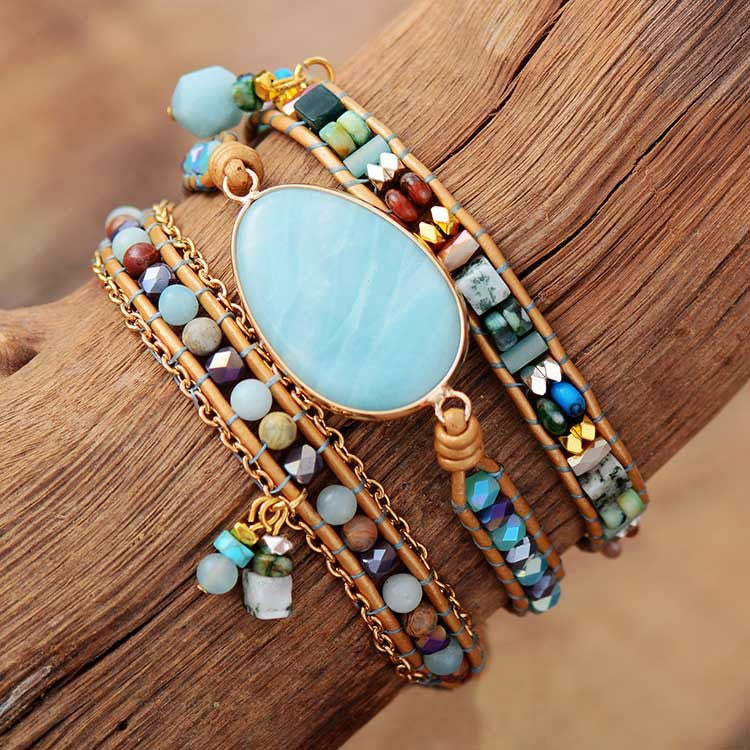 Amazonite Tranquility Wrap Bracelet