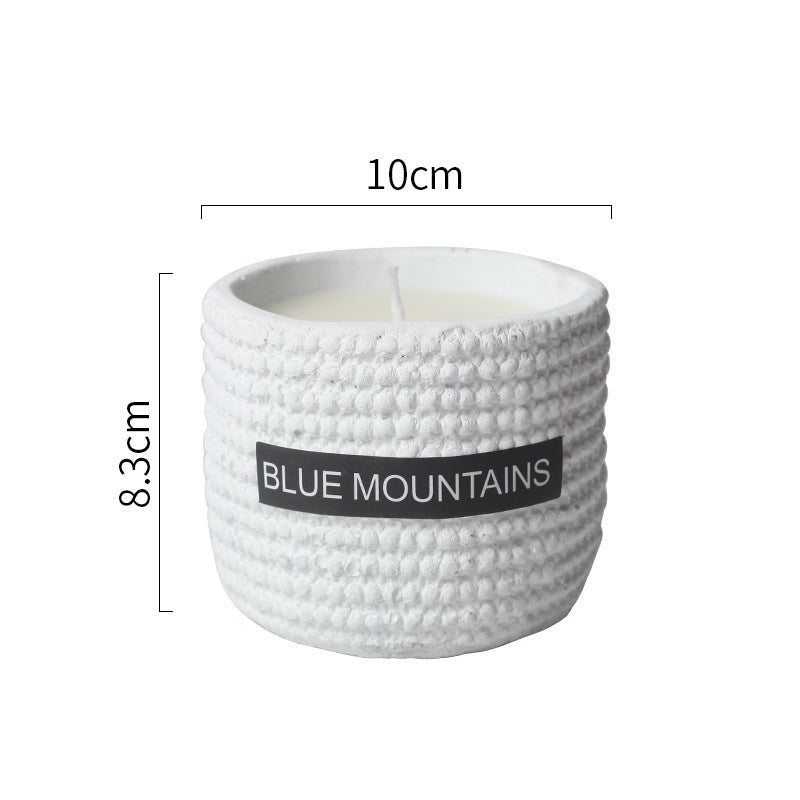 Blue Mountains Textured Ceramic Candle – Scented Candle for Relaxation, Meditation, and Spiritual Ambiance