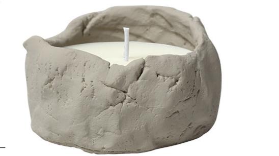 Natural Earthy Textured Stone-Look Candles for Spiritual Healing and Meditation