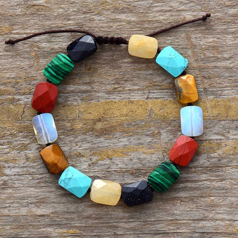 Chakra Balancing Multi-Gemstone Bracelet for Spiritual Healing and Energy Alignment