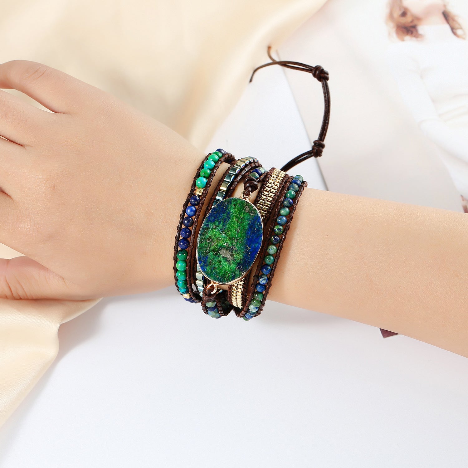 Earthly Harmony Gemstone Wrap Bracelet