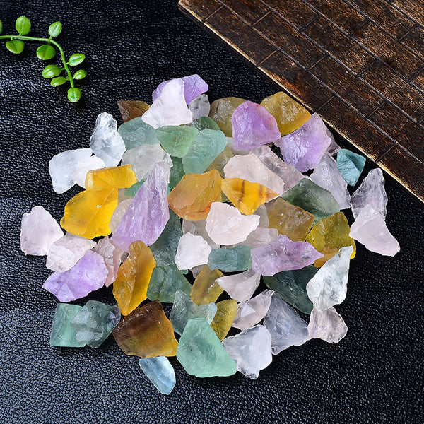 Raw Multicolored Fluorite Crystal Chunks for Healing, Chakra Balancing, and Energy Clearing