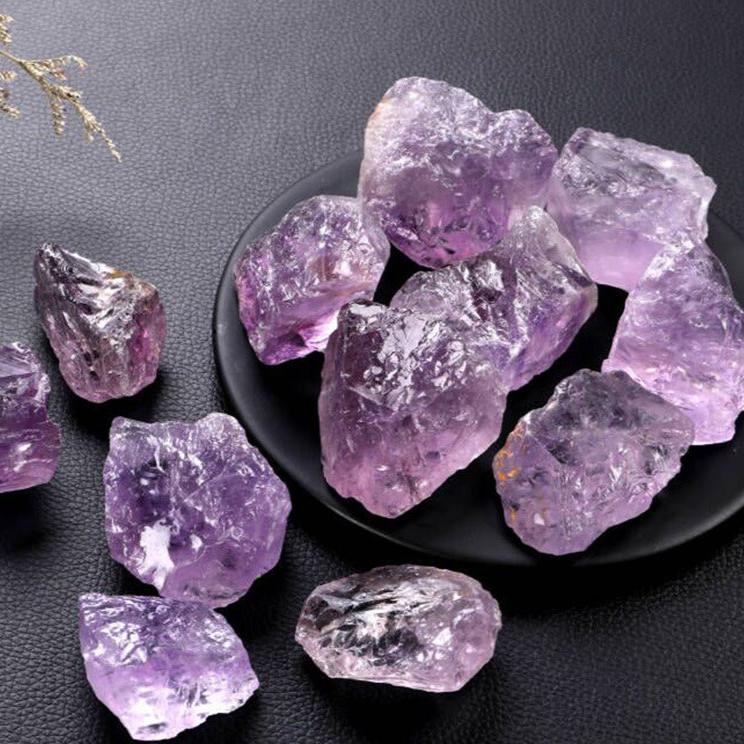 Natural Raw Amethyst Crystal Chunks for Spiritual Healing and Meditation - Premium Quality Rough Purple Gemstones