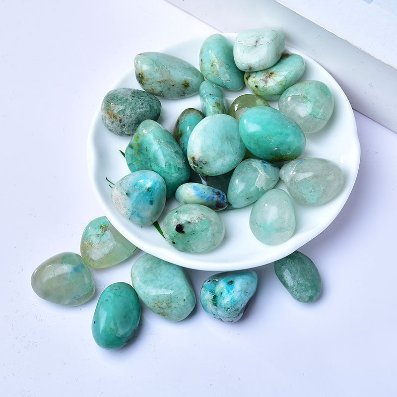 Natural Amazonite Tumbled Stones - Polished Healing Crystals for Communication, Calmness, and Throat Chakra Activation