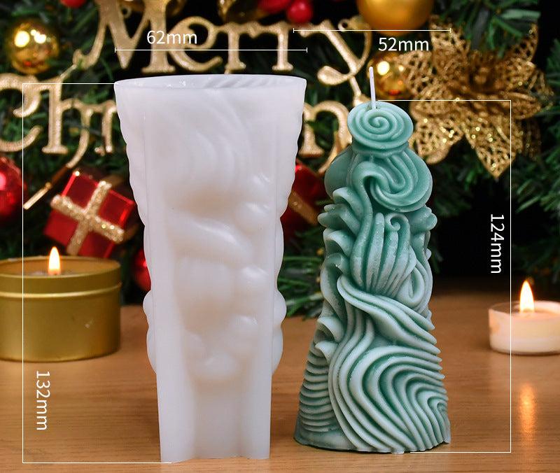 Artisan Sculpted Pillar Candles with Intricate Designs - Decorative Holiday Candles for Spiritual Ambiance and Home Décor