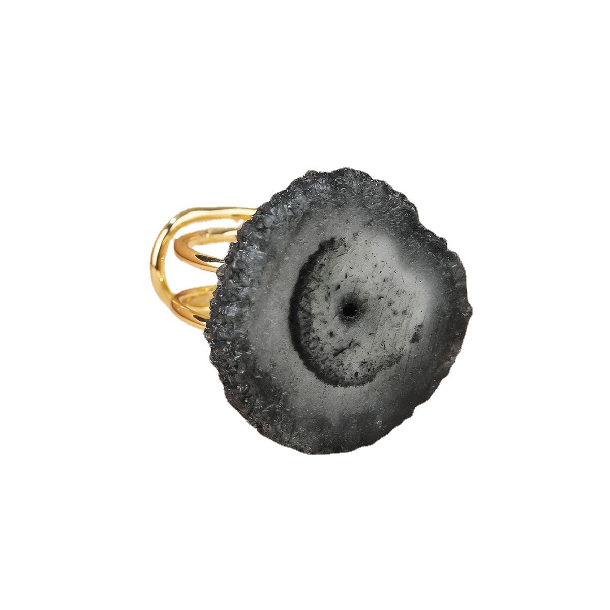 Vibrant Geode Druzy Crystal Statement Ring – Spiritual Energy Healing Gemstone Ring