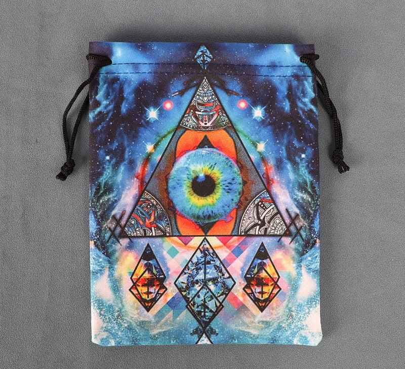 Exquisite Celestial-Themed Drawstring Pouches for Tarot Cards, Crystals, and Sacred Tools – Perfect for Spiritual Practitioners, Mystics, and Healers