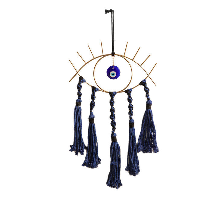 Evil Eye Tassel Wall Hanging - Boho Protection Decor