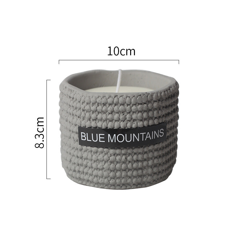 Blue Mountains Textured Ceramic Candle – Scented Candle for Relaxation, Meditation, and Spiritual Ambiance