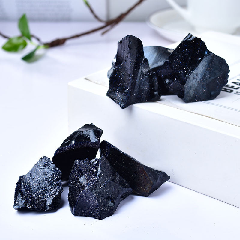 Black Obsidian Raw Stones for Spiritual Protection and Grounding